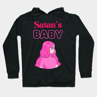 Satan's baby white background Hoodie